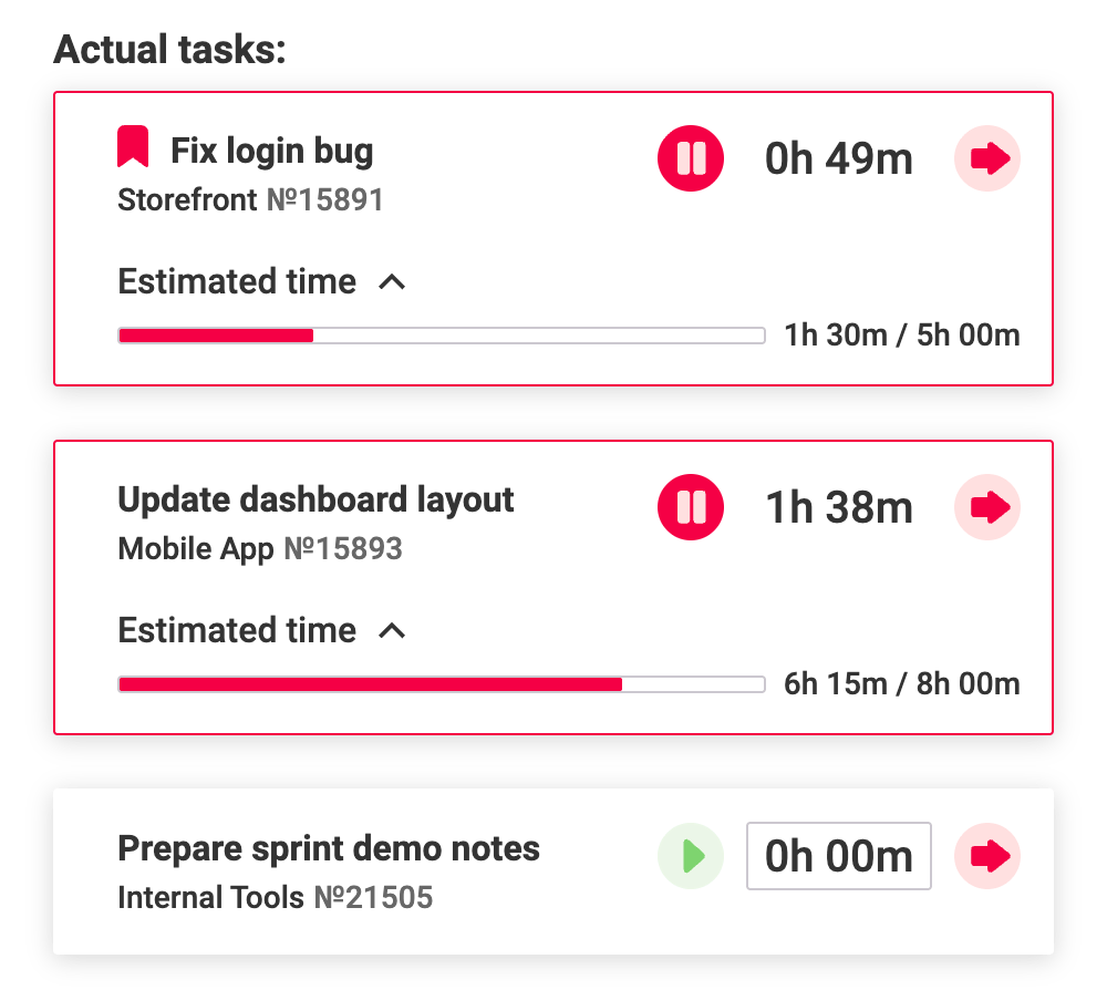 Several timers at once