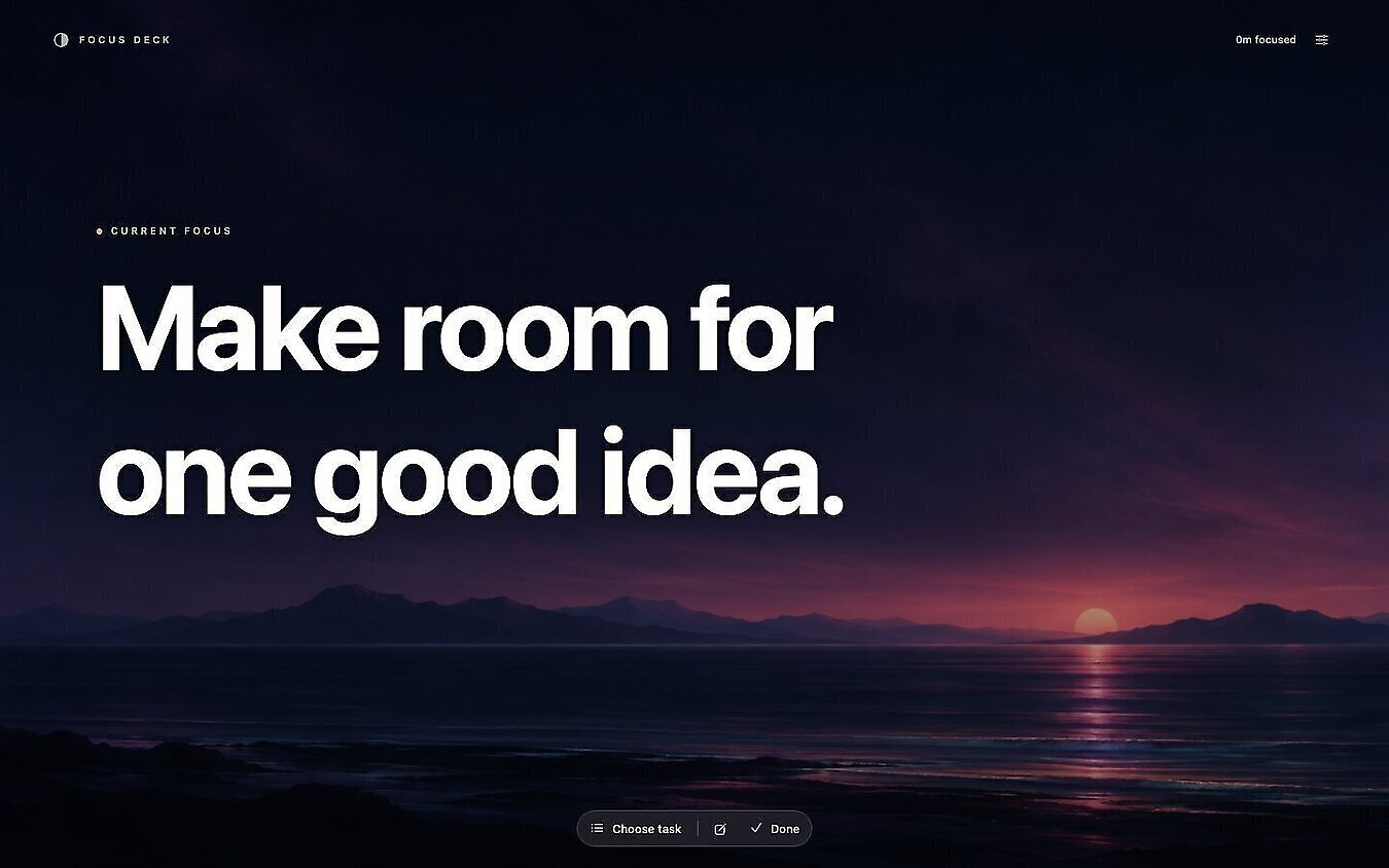 A quiet place for the task in front of you.